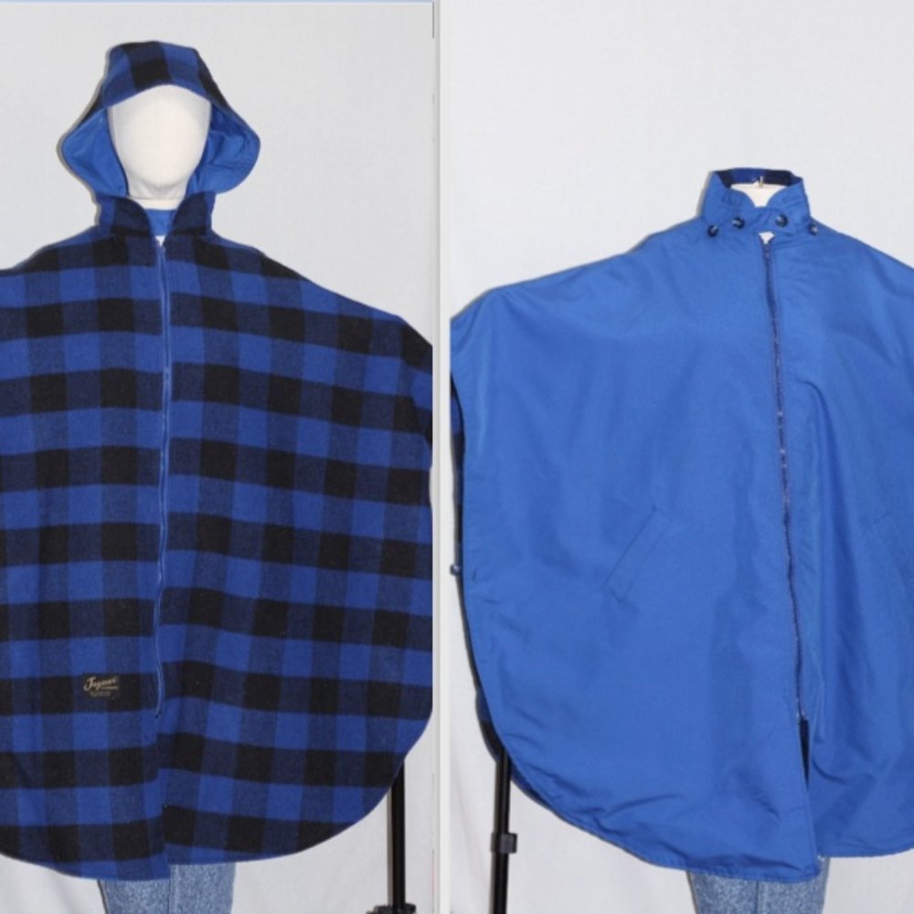 Jaguar Fashion Reversible Poncho Shawl Hoodie